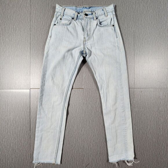 Levi's Denim - Levi's Orange Tab Slim Leg Light Wash Jeans Frayed Hem Womens Size 24